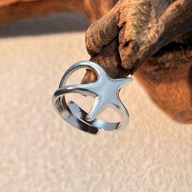 1 Stück Simple Series Simple Turtle Edelstahl Goldfarbene verstellbare Damenringe h5 