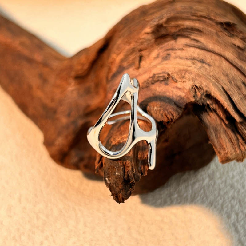 1 Piece Irregular Shape Stainless Steel Gold Color Women's Adjustable Rings 