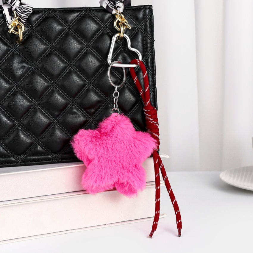 1 Piece Cute Plush Star Women's Bag Charms 