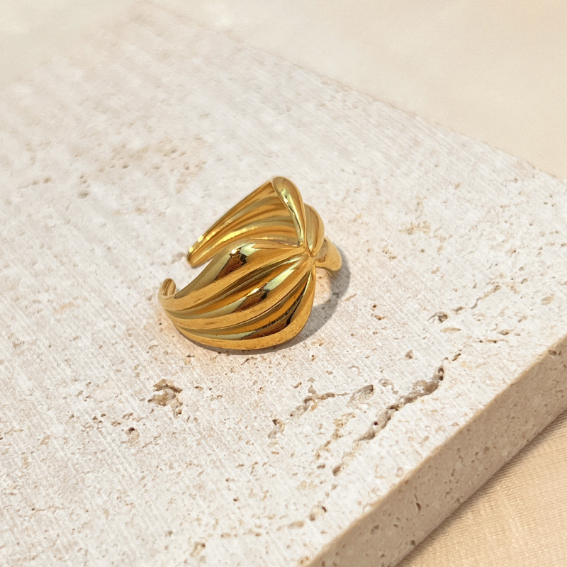 1 Piece Sweet Bow Knot Stainless Steel Women's Adjustable Rings 