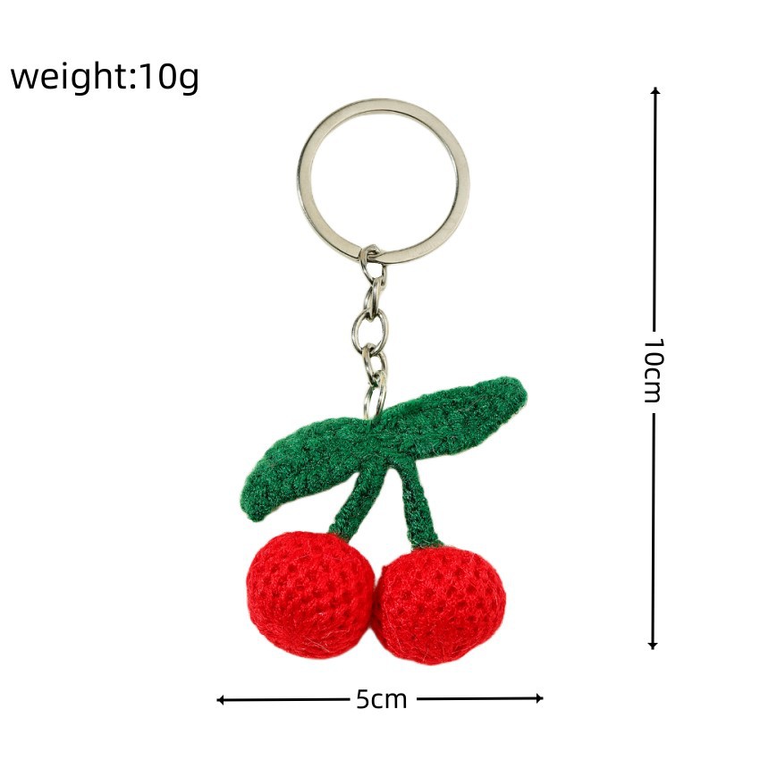 1 Piece Cute Yarn Cherry Women's Bag Charms Picture2