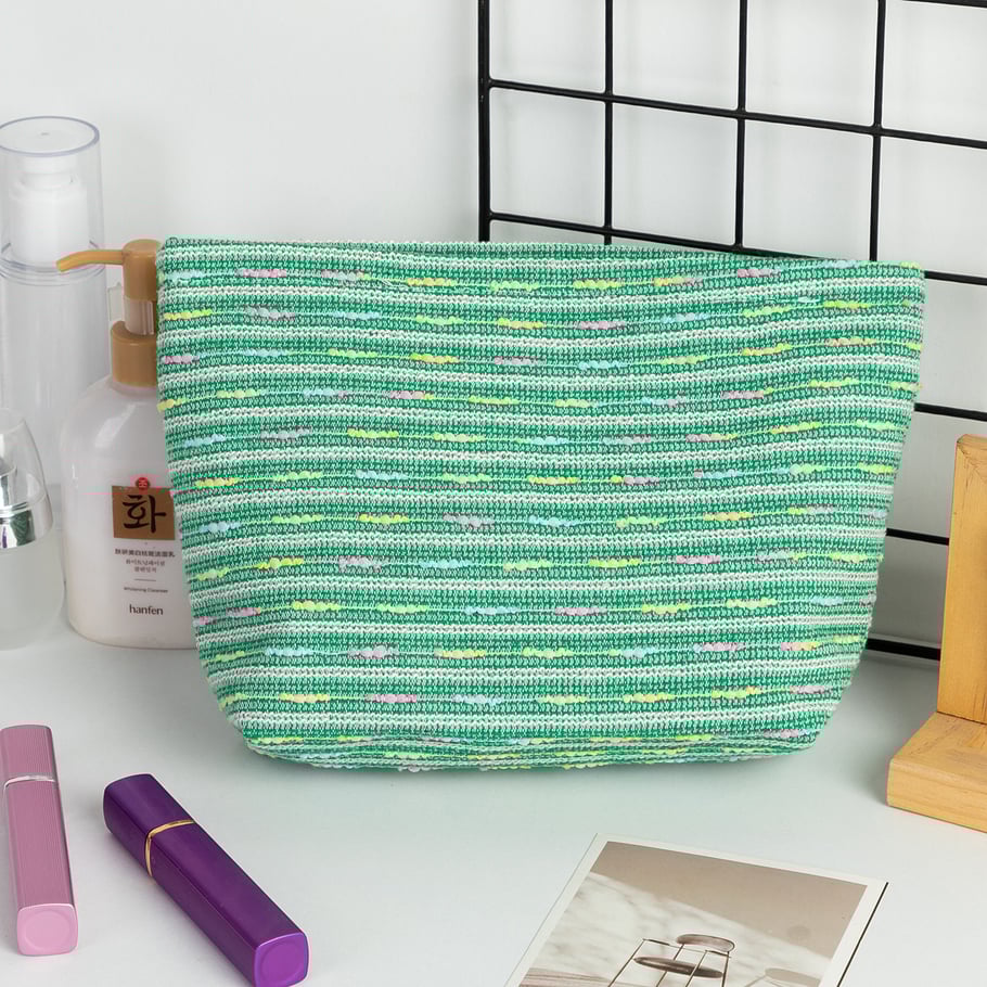 1 Piece Colorful Striped Women's Makeup Bags 