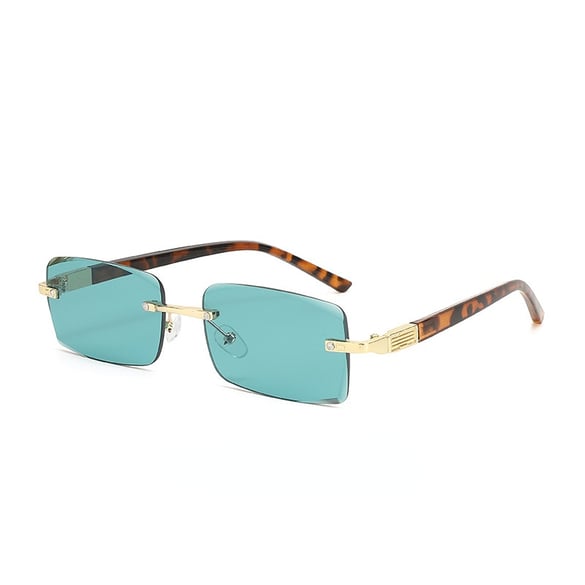1 par de gafas de sol retro sin montura de estilo diario de serie simple para mujer 2