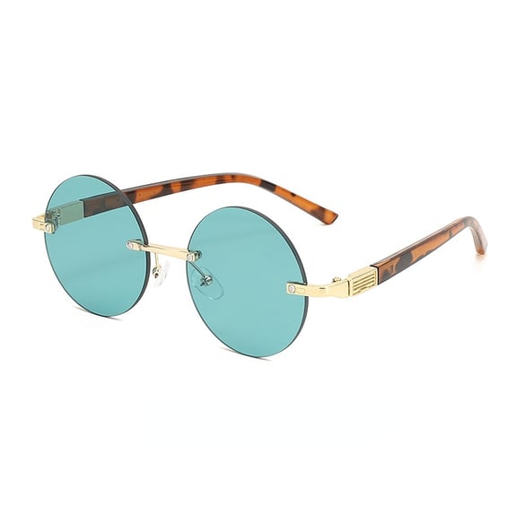 1 par de gafas de sol de aleación de color sólido de uso diario de serie simple para mujer