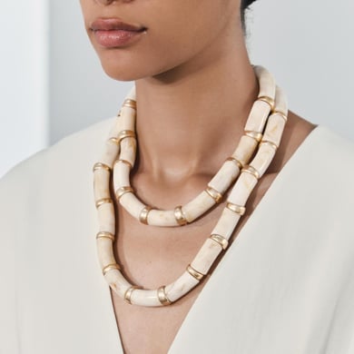 1 Piece Exaggerated Textured Beaded Stacking Layered Necklace h5 Picture2