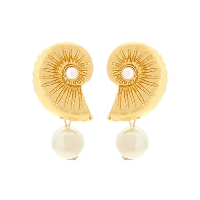 1 Pair Exaggerated  Alloy Whelks Drop Earrings h5 