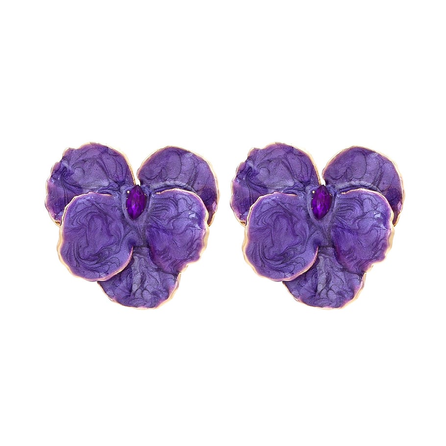 1 Pair Retro Flower Alloy Women's Stud Earrings 