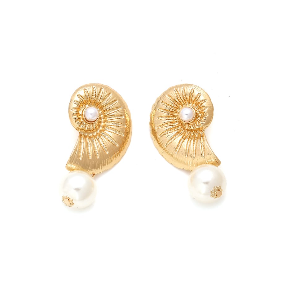 1 Pair Exaggerated  Alloy Whelks Drop Earrings Picture2