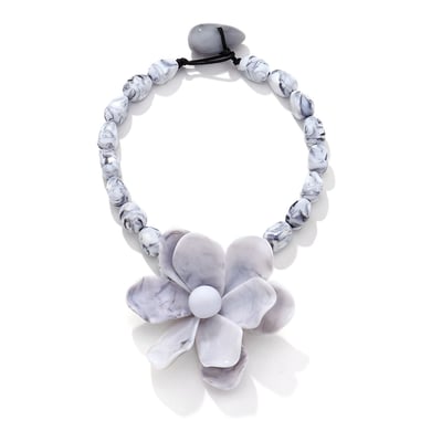 1 Piece Vacation Style Exaggerated Floral Beaded Necklace h5 