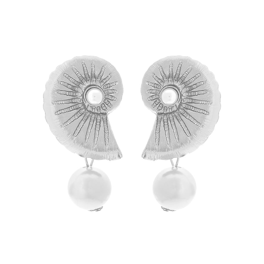 1 Pair Exaggerated  Alloy Whelks Drop Earrings 