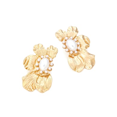 1 Pair Vintage Alloy Flower Stud Earrings h5 Picture2