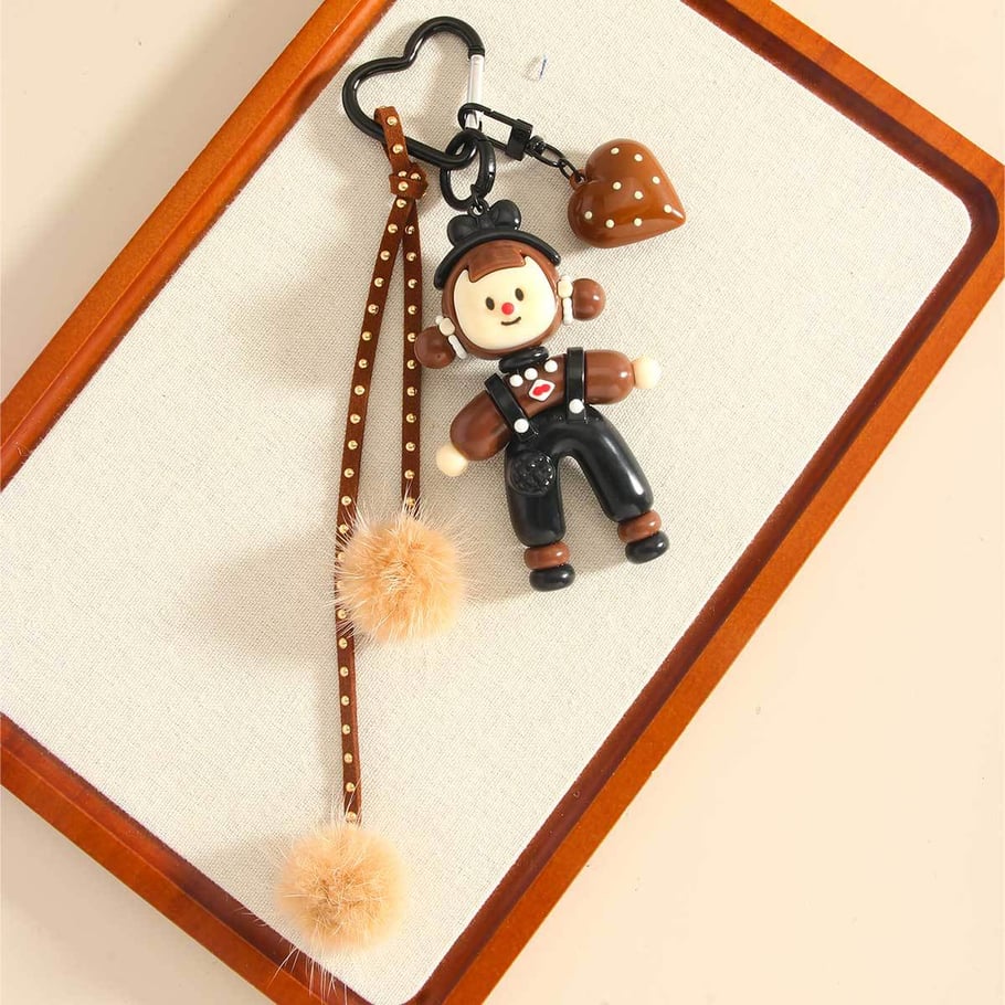 1 Stück Simple Series Süße Figur Polymer Clay Damen Taschenanhänger 