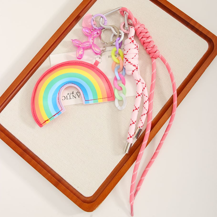 1 Piece Sweet Rainbow PU Women's Bag Charms Picture2