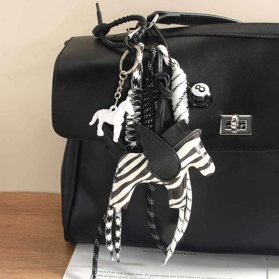 1 Piece Simple Series Daily Animal Zebra PU Women's Bag Charms