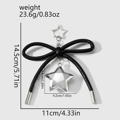 1 Piece Simple Leather Bow Knot Women's Bag Charms h5 Picture2