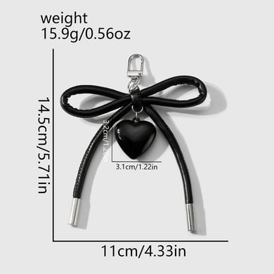 1 Piece Simple Leather Bow Knot Women's Bag Charms h5 Picture2