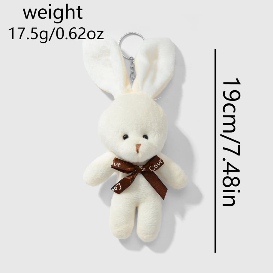1 Piece Cute Plush Mini Doll Bear Bunny Bag Charms Picture2