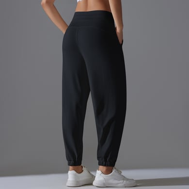 1 Piece Drawstring Solid Colored High Elasticity Daily Sports and Fitness Women's Sweatpants h5 Picture2