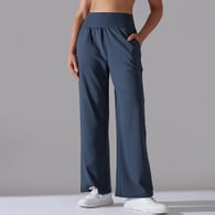 6639 Wide Leg Pants Extended Version-Navy Blue/S 