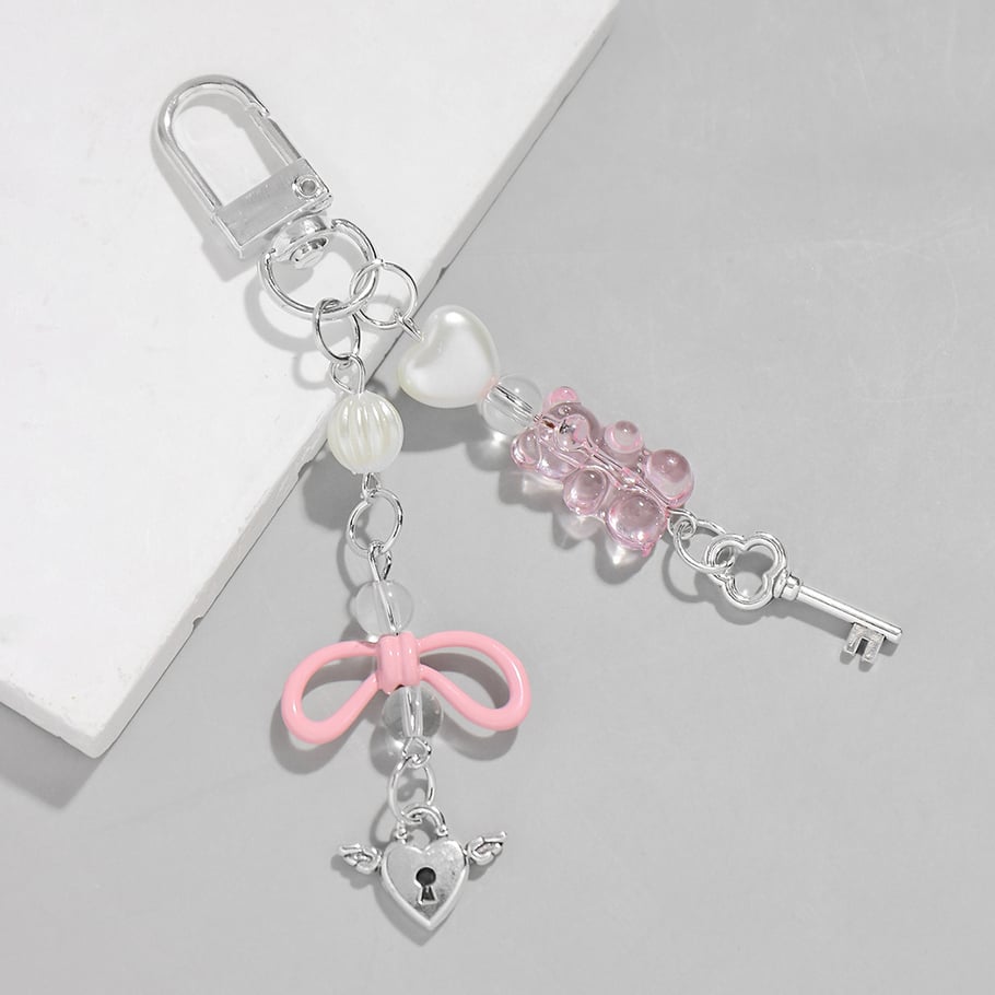 1 Piece Pentagram Transparent Beaded Bag Charms 