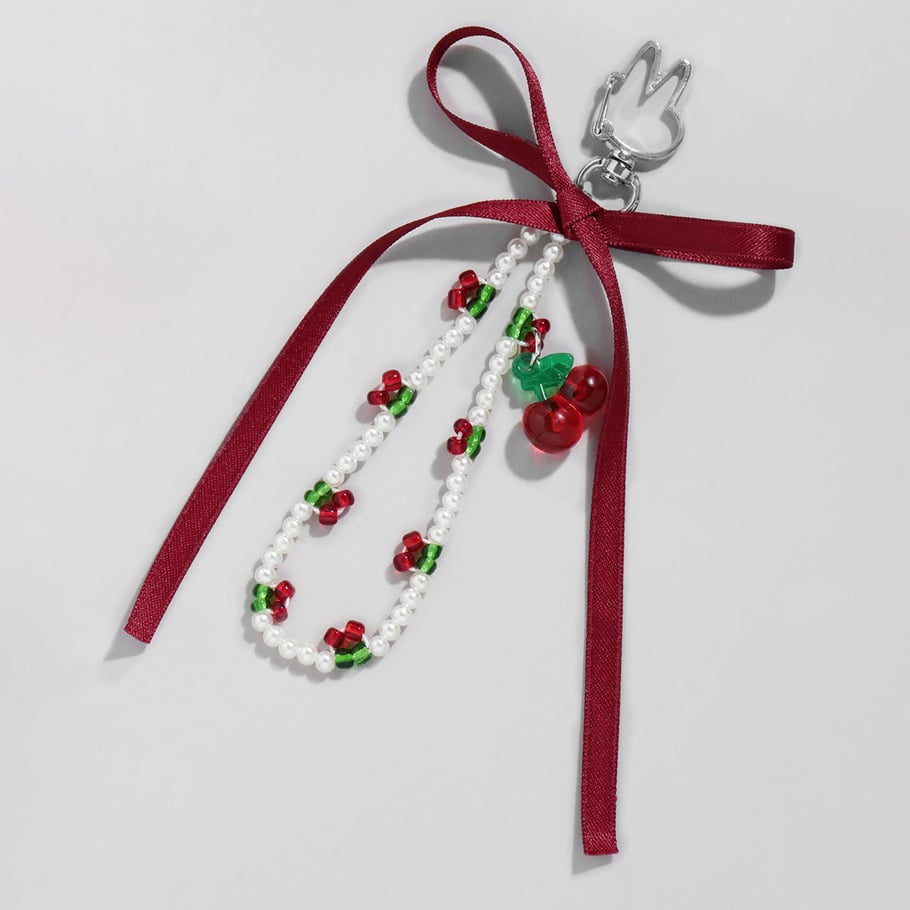 1 Piece Sweet Beaded Bow Bag Charms 