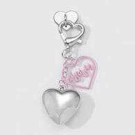 Silver heart flame keychain 1 