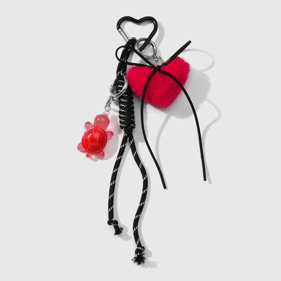 1 Piece Cute Plush Heart Women's Bag Charms 
