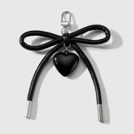 1 black bow heart keychain Picture3