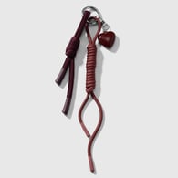 1 wine red heart hanging rope keychain Picture2