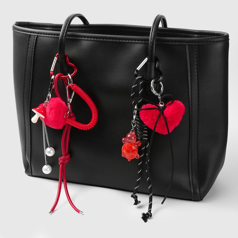 1 Piece Cute Plush Heart Women's Bag Charms Picture2