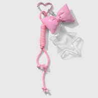1 pink bow star keychain 