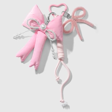 1 Piece Sweet Beaded Bow Bag Charms h5 