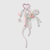 1 colorful beaded bow heart keychain Picture4
