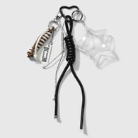 1 black leather strap star keychain Picture2
