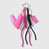 1 dark pink heart comb keychain Picture3