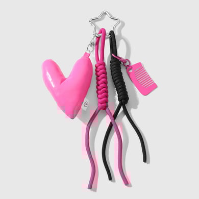 1 Piece Sweet Leather Heart Bag Charms h5 
