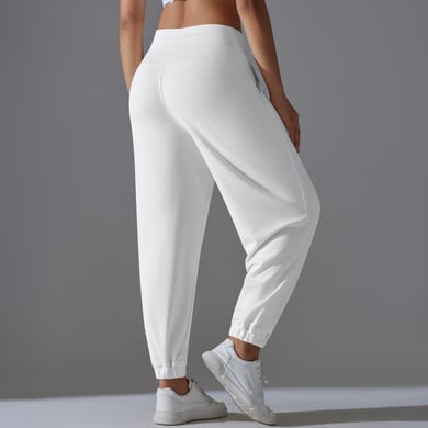 1 Piece Drawstring Solid Colored High Elasticity Daily Sports and Fitness Women's Sweatpants h5 Picture2
