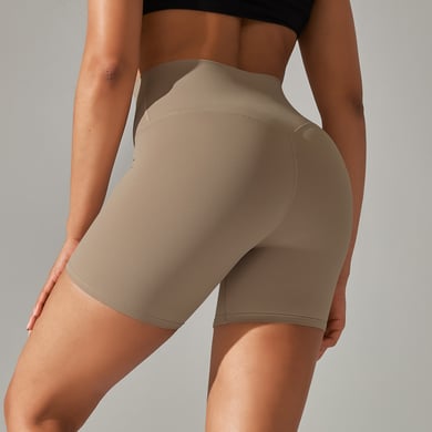 1 Piece Solid Color High Stretch Sports Yoga Cycling ShortsWomen's Sport  Clothing h5 Picture2