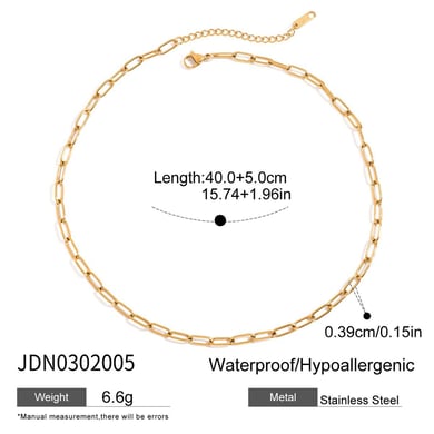 1 Piece Chain Stainless Steel Gold Color  Women's DIY Chain Necklaces h5 