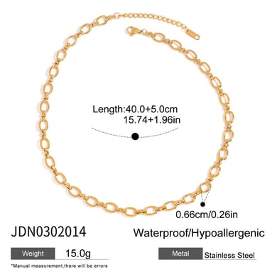 1 Piece Chain Stainless Steel Gold Color  Women's DIY Chain Necklaces h5 