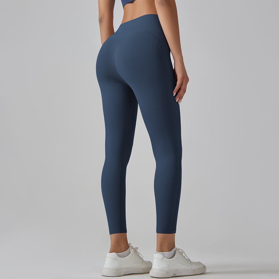 1 Piece High Waisted Nude Yoga Pants Seamless Women's Exercise Pants Picture2