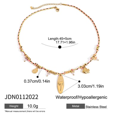 1 Piece Simple Series Vacation Turtle Stainless Steel   Gold Color  Shell Women's Pendant Necklaces h5 