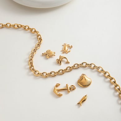 1 Piece Chain Stainless Steel Gold Color  Women's DIY Chain Necklaces h5 Picture2