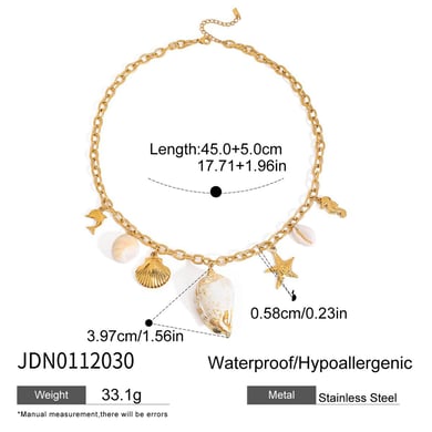 1 Pair Simple Series Vacation Turtle Stainless Steel   Gold Color  Shell Women's Drop Earrings h5 
