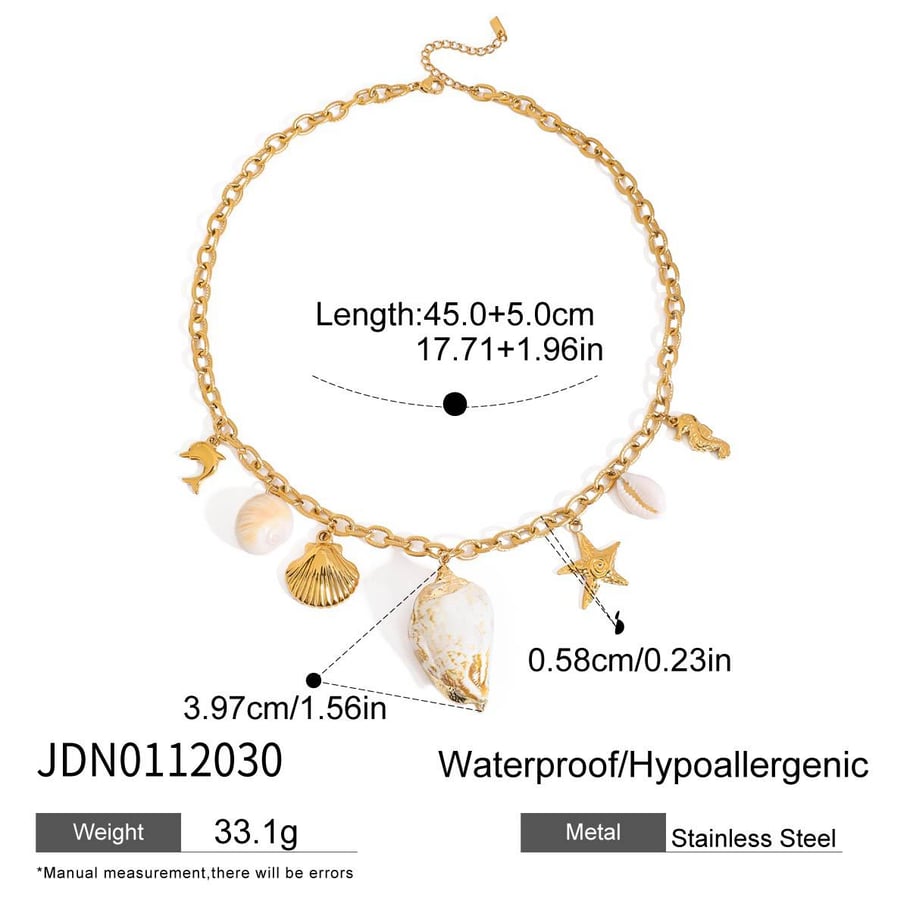 1 Pair Simple Series Vacation Turtle Stainless Steel   Gold Color  Shell Women's Drop Earrings 