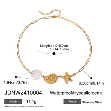 1 Piece Simple Series Vacation Turtle Stainless Steel   Gold Color  Rhinestone Women's Pendant Necklaces h5 