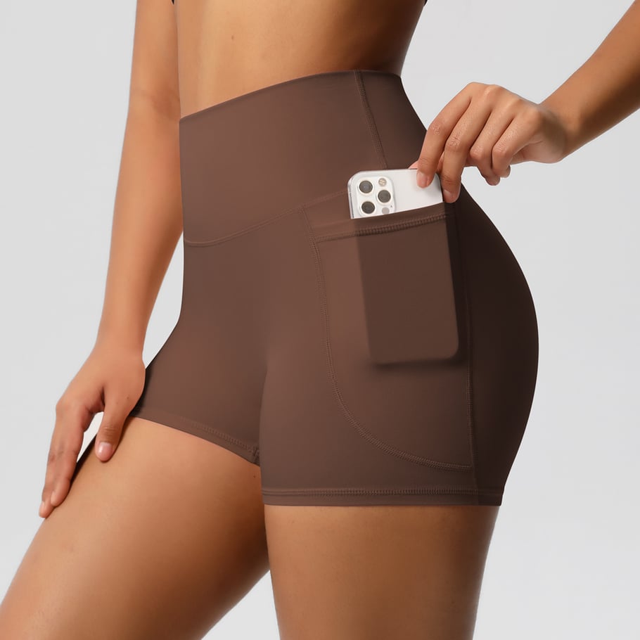 1 Piece High Stretch Athletic Running Yoga Shorts Women's Sport Clothing 
