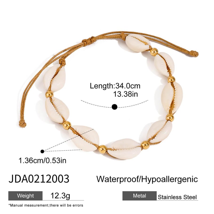 1 Piece Simple Series Vacation Turtle Stainless Steel   Gold Color  Shell Women's Anklets 