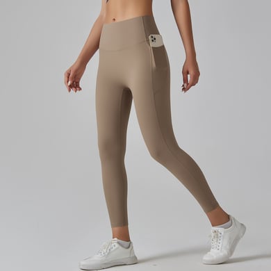 1 Piece High Waisted Nude Yoga Pants Seamless Women's Exercise Pants h5 