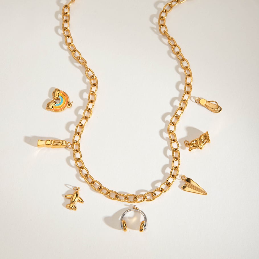 1 Piece Chain Stainless Steel Gold Color  Women's DIY Chain Necklaces Picture2